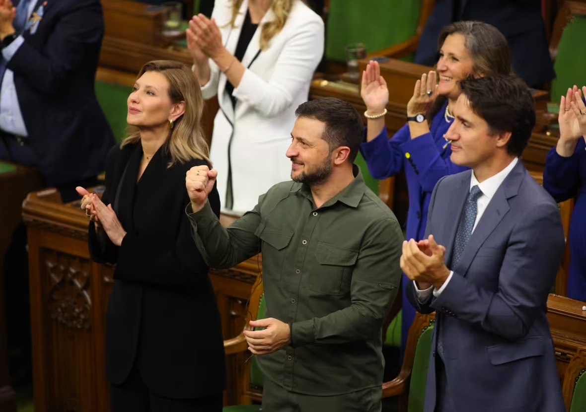 Zelenskyy and Prime Minister Justin Trudeau applaud a Nazi veteran Yaroslav Hunka